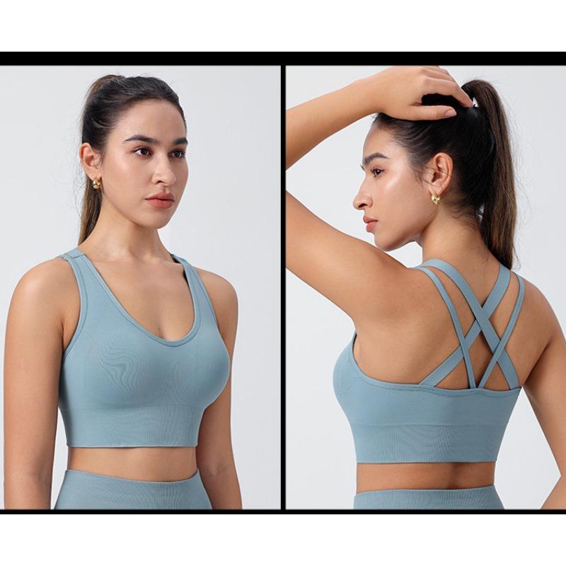Women Shockproof Beautiful Back Sports Bra With Removable Pads For Running Fitness Yoga