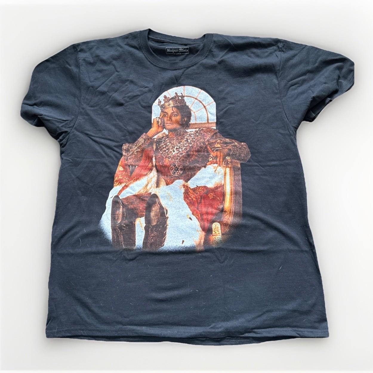 Headgear Classics Michael Jackson King of Pop Graphic T-Shirt Mens XLarge Black XL