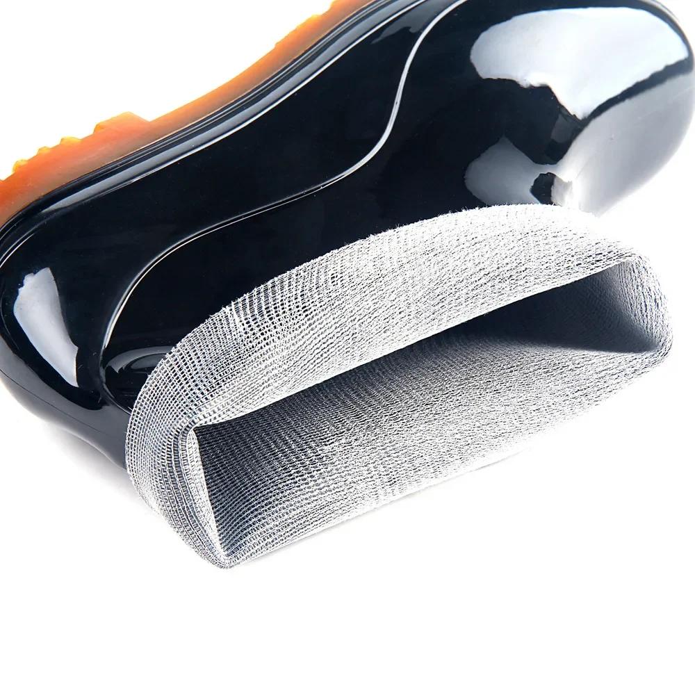 Garden Boots Men PVC Low Barrel Rainshoes Anti Slip Black and White Low Top Rainshoes Men's Work Water Shoes Botas Para Lluvia