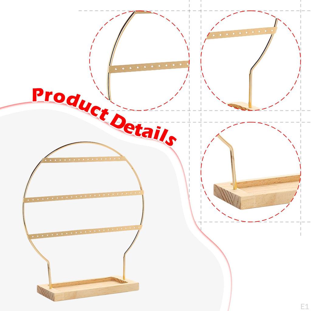 3 Layers Earring Holder Organizer Ear Stud with Holes for Girls Gift