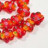 20Pcs Flower Glass Beads for DIY Jewelry Making Handcrafted Bracelets Necklaces Earrings Accessories Colorful Beads DIY Jewelry Supplies