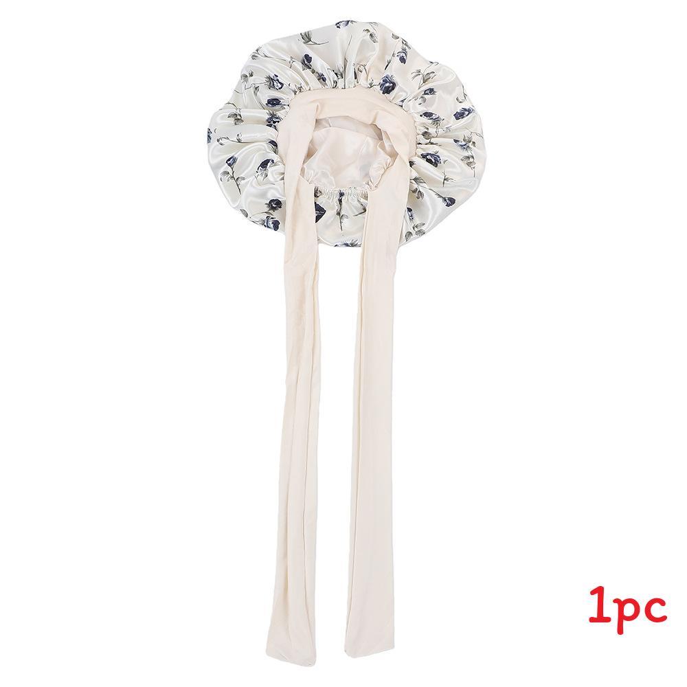 Satin Hair Hat With Digital Floral Design For Comfort And Style