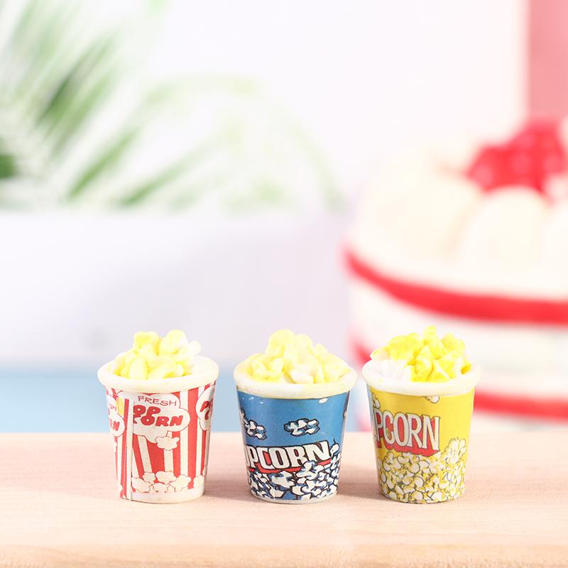4PCS Miniature Dollhouse Popcorn Pretend Play Doll House Simulation Food