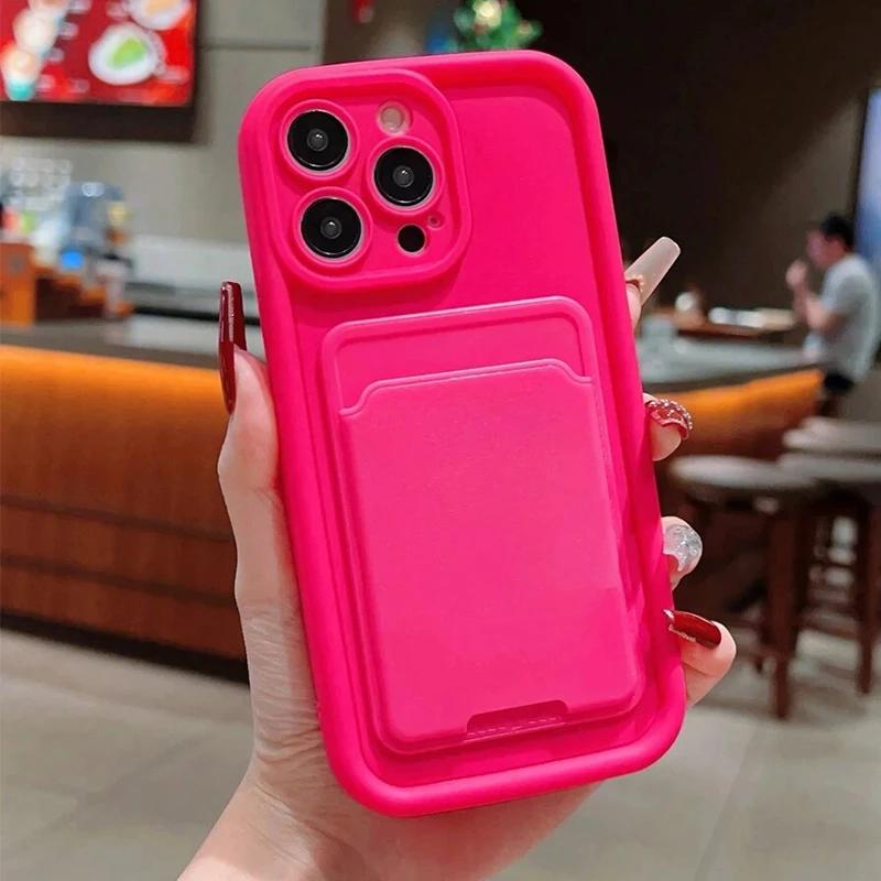 Luxury Silicone Wallet Phone Case For iPhone 17 16 15 14 13 12 11 Pro Max Plus X XR XS Card Holder Slot Shockproof Back Cover
