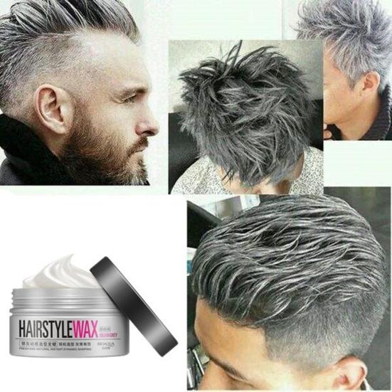 100g Women Men Silver Grey Dynamic Modelling Wax Hair Styling Mud Water Gel