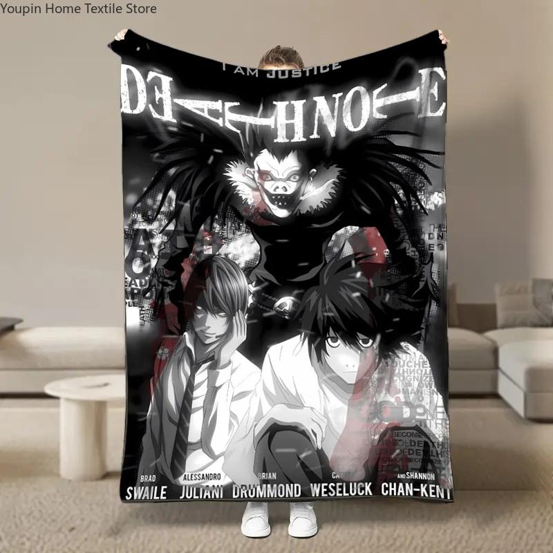 8 Size Aanime-Death-Note Flannel Blanket Fluffy Children and Adults Sofa Plush Bedspread Throw Lunch Blanket for Sofa Bed Gift