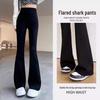 Girls' Black Micro-Flare Yoga Pants - Spring/Autumn Barbie Style for Kids