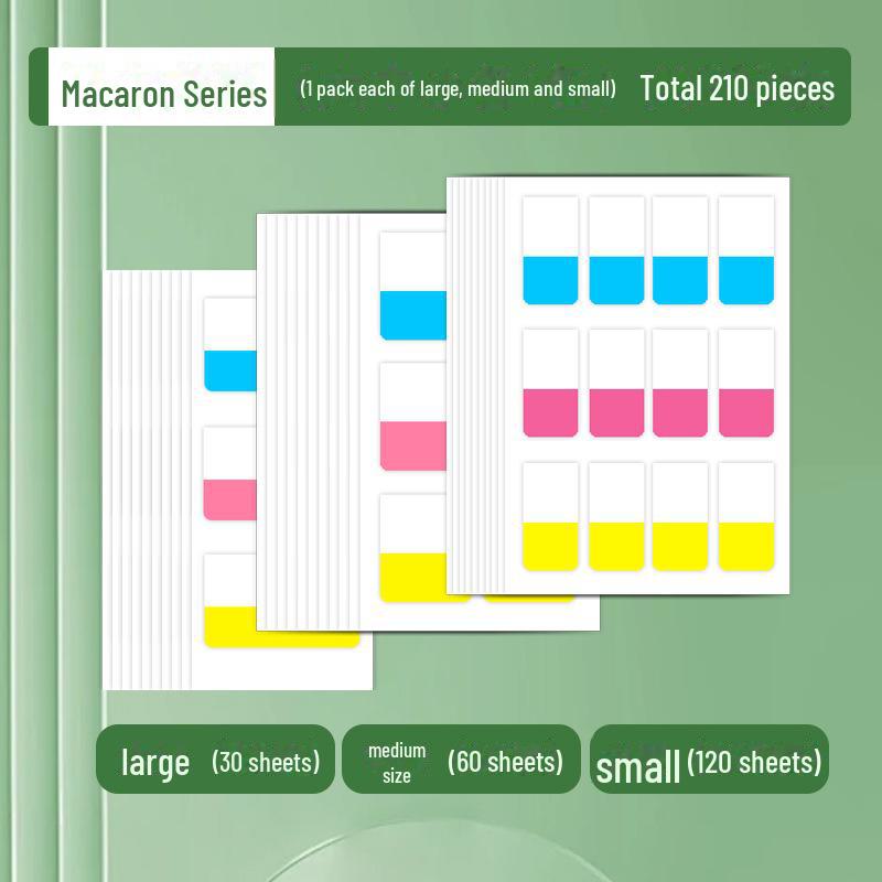 Custom Morandi Index Label Sticky Notes – Fluorescent Bookmarks for Students