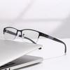 Men's Retro Half-Frame Anti-Blue Light Glasses - Elegant Business Myopia Eyewear