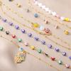 Women’s Colorful Demon Eye & Irregular Pearl Anklet: European & American Style, Personalized Design