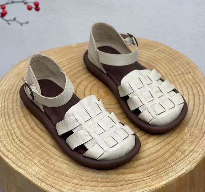 Móda Dámské sandály Léto S otevřenou špičkou Dámská obuv Ploché sandály pro ženy Protiskluzové Pohodlné Lehké Chodící sandály