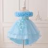 Pailletten Prinzessin Schleppenkleid für Mädchen - Puffiges Tüll Hochzeits- und Abendaufführungskleid