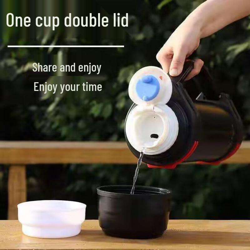 Stainless Steel Insulated Travel Kettle Thermos - Large Capacity Sports Water Bottle for Outdoor & Car Use