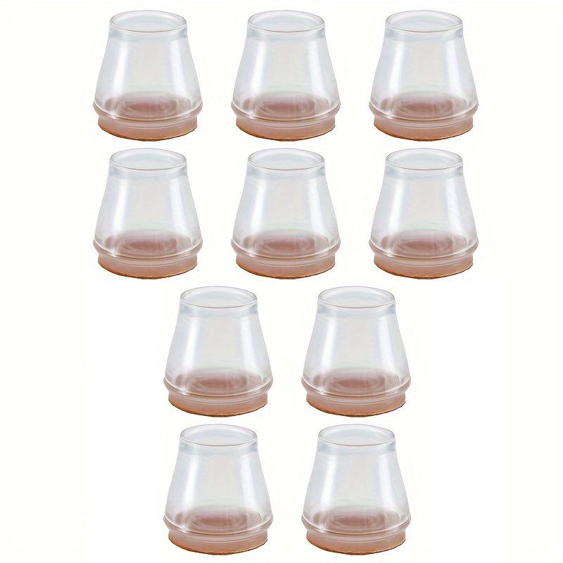 6/10/12 Clear Silicone Table & Chair Leg Covers - Silent, Wear-Resistant, Anti-Slip Pads