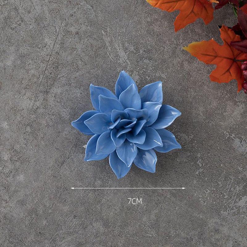 Modern 3D Ceramic Flower Wall Mural Decoration Home Bedroom Porch Wall Sticker Ornaments Office Lobby Club Wall Accessories Item
