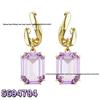 Shi Family Exquisite Purple Octagonal Rhinestone Necklace & Choker Bracelet Set