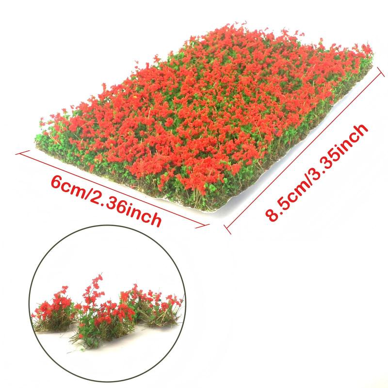 Grappolo di Fiori Artificiali in Miniatura Ciuffi d'Erba Strappabili Modello per Diorama Giardino Ferrovia Paesaggio Casa delle Bambole Artigianato Modellismo