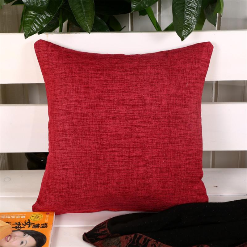 45x45cm Thicken High Quality Solid Color Linen Sofa Cushion Cover Living Room Throw Pillowcase Home Decoration