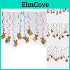 Decorações Criativas de Natal Penduradas Para Crianças Escola Festivas Banners Espirais E Bandeiras Triangulares