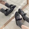 Modedesigner Schleife Damen Mary Jane Schuhe Mode Flache Slipper Damen Lässige Outdoor Weiche Sohle Ballerinas
