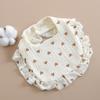Korean Style Baby Bib: 6-Layer Pure Cotton Gauze with Lace, Cute, Soft & Absorbent