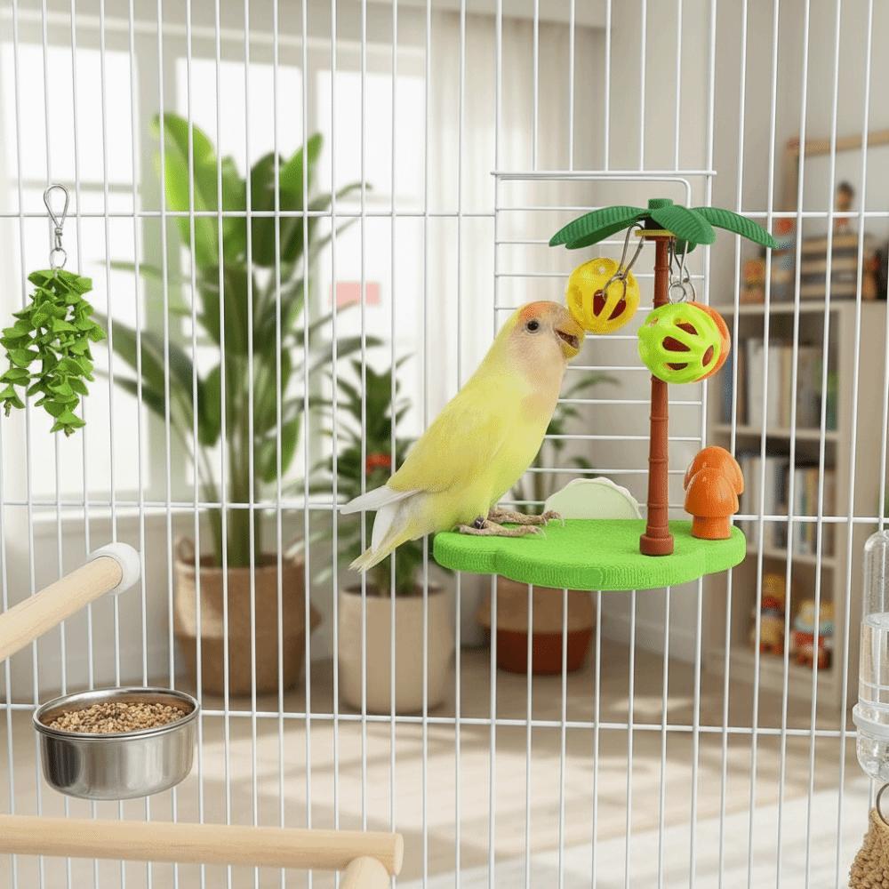 Wear Resistant Bird Perch Stand Detachable Birdcage Platform Toys Perches on Poles