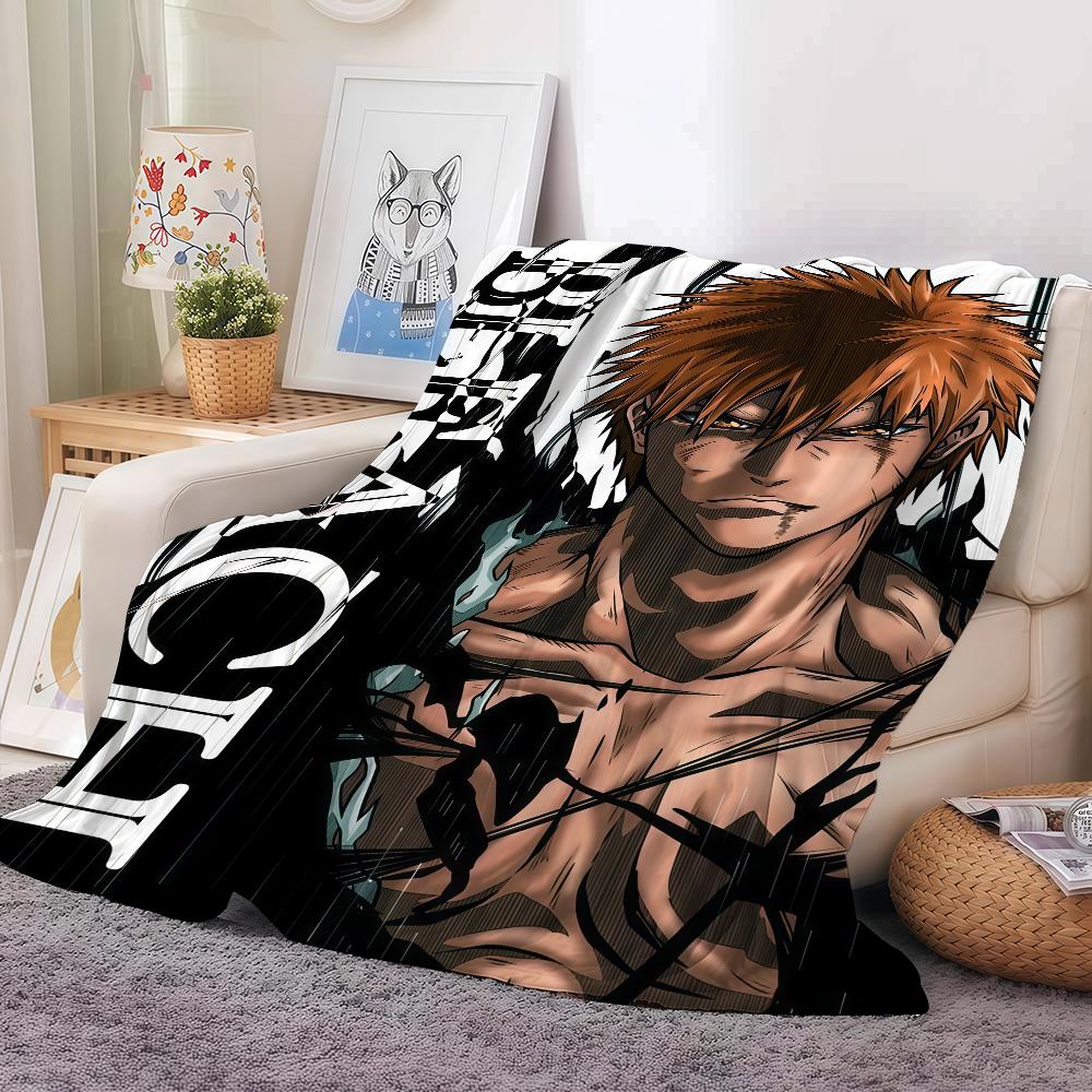 Adventure Anime B-BLEACH Blanket For Sofa Office Bed Plane Travel Sleep Read Relax Camping Soft And Warm
