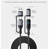 Essager 4 In 1 Digital Display USB Cable Type C 100W PD Fast Charging Wire For iPhone Macbook iPad Xiaomi Type C Lighting Cable