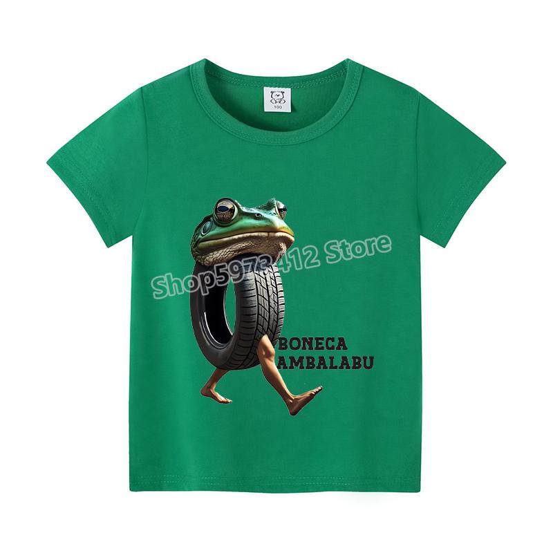 Italian Brainrot Color T-shirt Summer Short Sleeved Boys' Cute Clothes Children's Anime Top Cartoon Digital T-shirt Gift