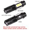 Mini Portable 2000 Lumens Led Flashlight Built In Battery Torch COB Variable Focus Waterproof Tactical Flashlight Bulb Light