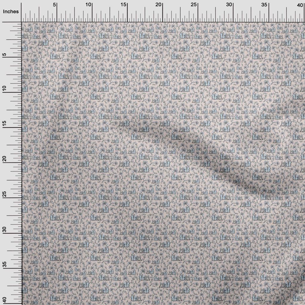 oneOone Cotton Flex Light Pink2 Fabric Toile Fabric For Sewing Printed Craft Fabric By The Yard 40 Inch