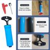 Air Pump for Balls Portable Small Hand Pump Blue Manual Air Pump with Needle Wear-Resistant Hand Pump for Basketball Balloons