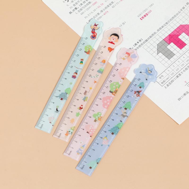Cartoon Alien 15cm Ruler for Primary School Students - Cute and Stylish Measurement Tool for Learning and Drawing 15cm