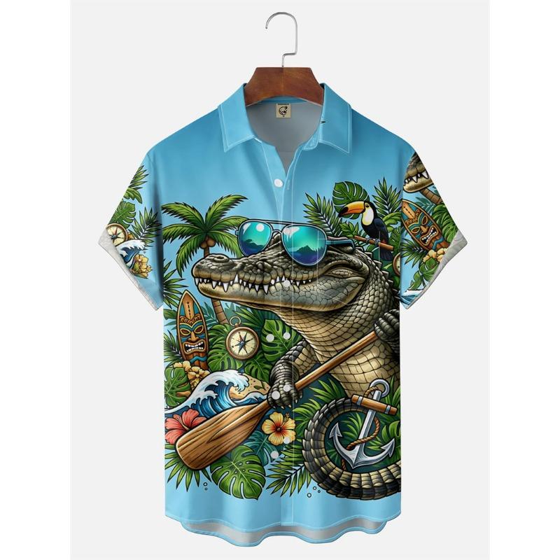 2026 Funny cartoon animal 3D Print Shirts For Men women Hawaiian shirt Casual Blouse Summer Holiday Short Sleeved button Shirt