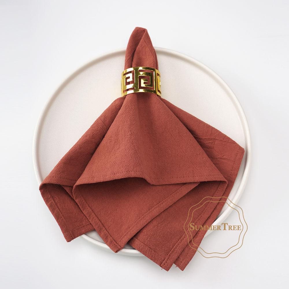 12 Piezas 40x40cm Servilletas de Tela Algodón Lavado Cena Vintage Suave Servilleta de Mesa Posavasos para Restaurante Hogar Boda Fiesta Decoración