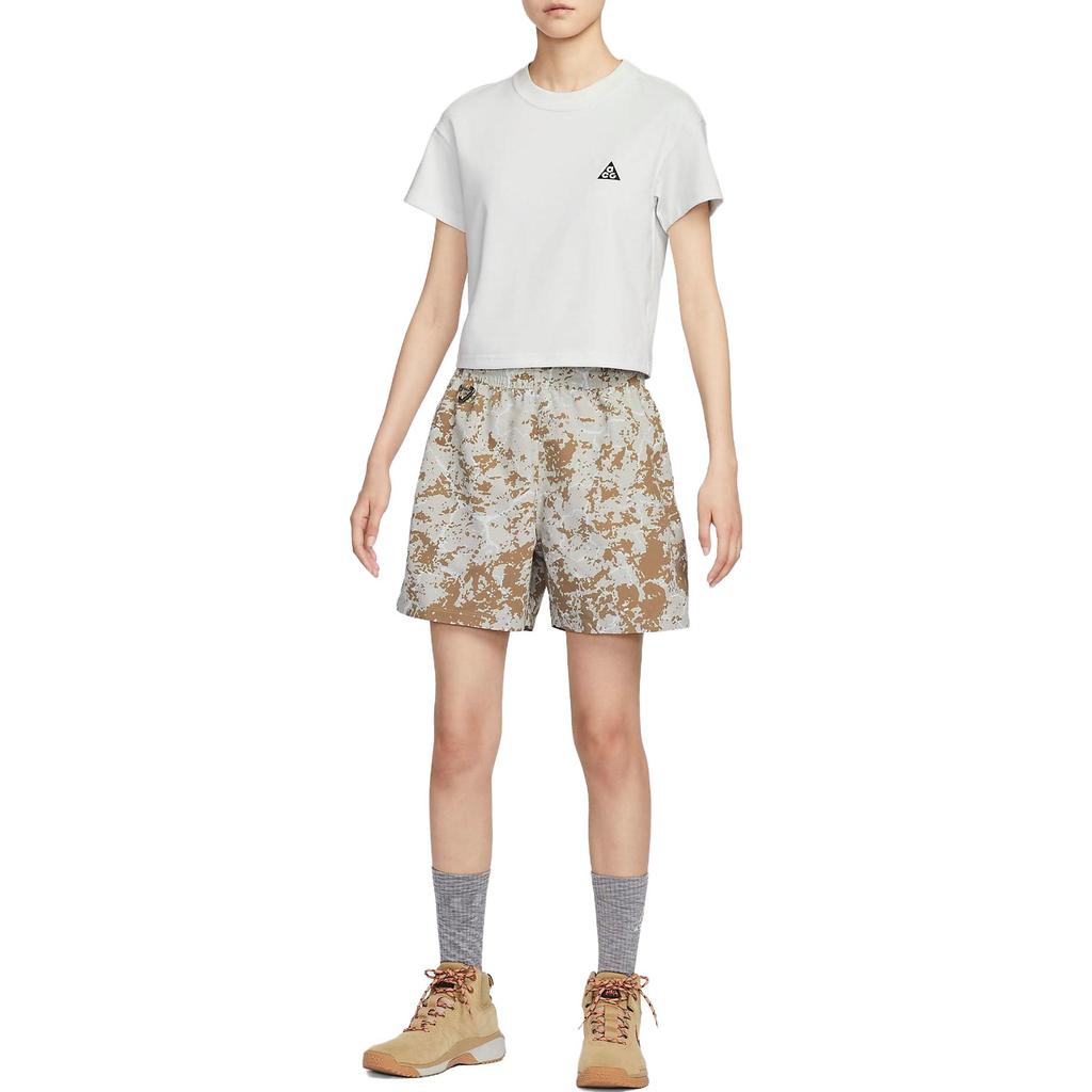 Nike Logo Print Crew Neck Short Sleeve T-Shirt Women Tops White FD2717-121