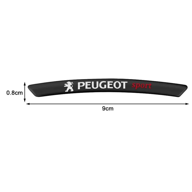 For Peugeot Car Styling Auto Wheel Hub Badge Tire Rim Stickers Accessories For Peugeot 206 207 307 3008 2008 308 407 408 508 301