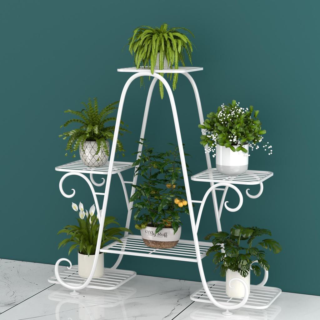 Fully Assembled Multi-Layer Indoor/Outdoor Wrought Iron Flower Stand