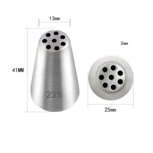 Set of 3 Stainless Steel Round and Flower-Shaped Piping Tips for Mont Blanc Pastry Piping, Cake Making Tools, DIY Cake Decorating Tools, Cream Puff Pa