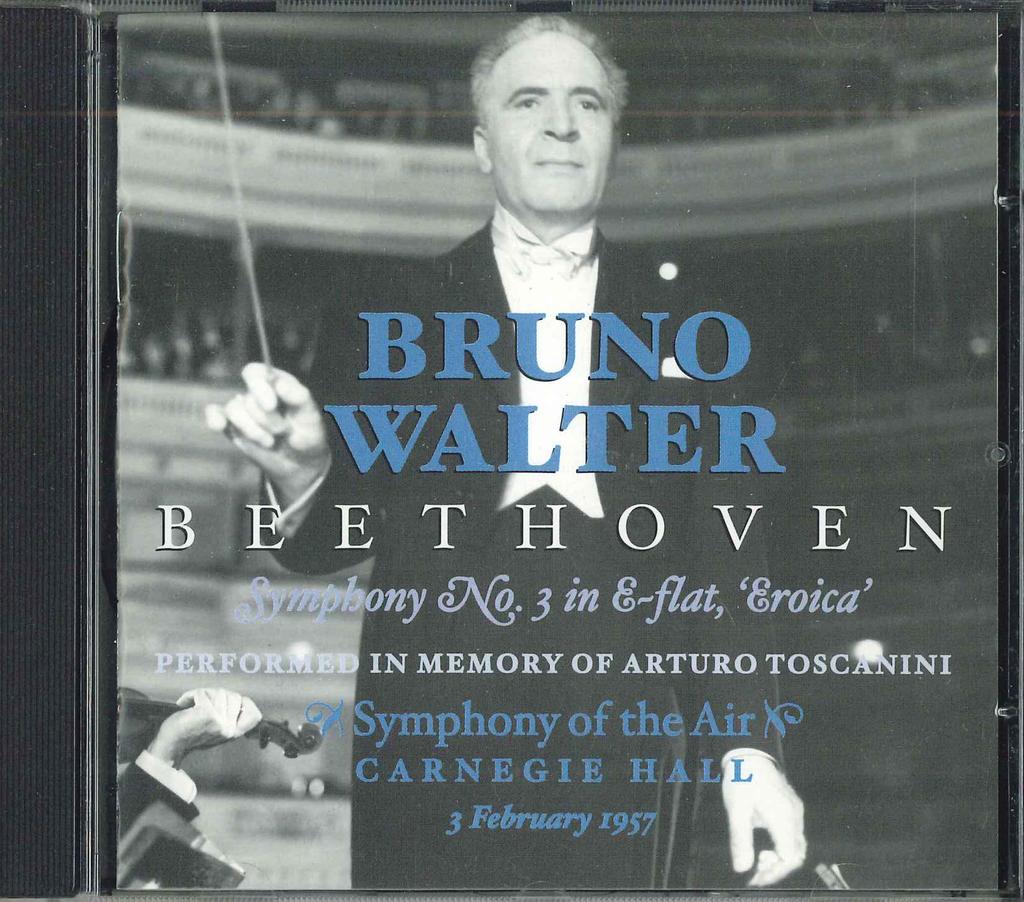 CD BEETHOVEN BRUNO WALTER SYMPHONY O  Beethoven Symphony No. 3 eroica CD1010 MUSIC  ARTS 1986 Europe Classical Used