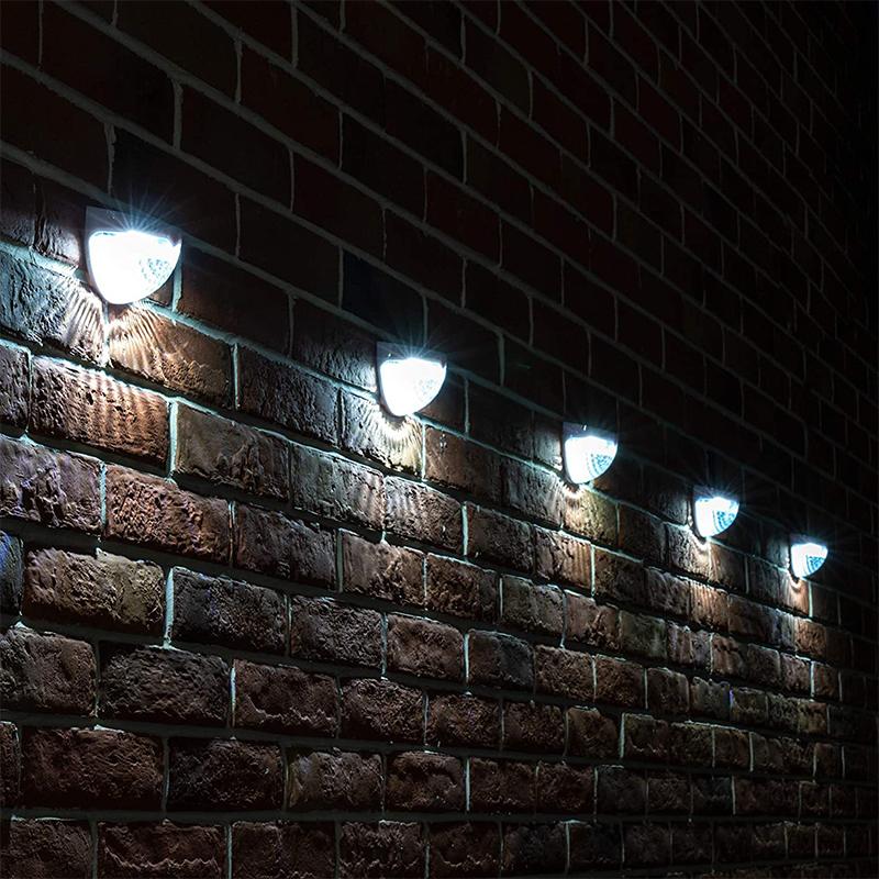 Led Solar Fence Lights Outdoor Waterproof Wall Lights Corrugated Lights For Fence Terrace Garden Path Decorative Lights