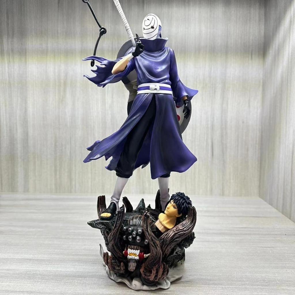 Hot  New Product Naruto Figurine Standing Posture Giant Wave Uchiha Dual Head Anime Model Desktop Decoration Ornament Gift