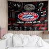 Bayern Munich Print Tapestry, Backdrop, Easy Setup, Ideal for Bedroom, Office & Living Room, with Aesthetic Wall Hanging Decor.
