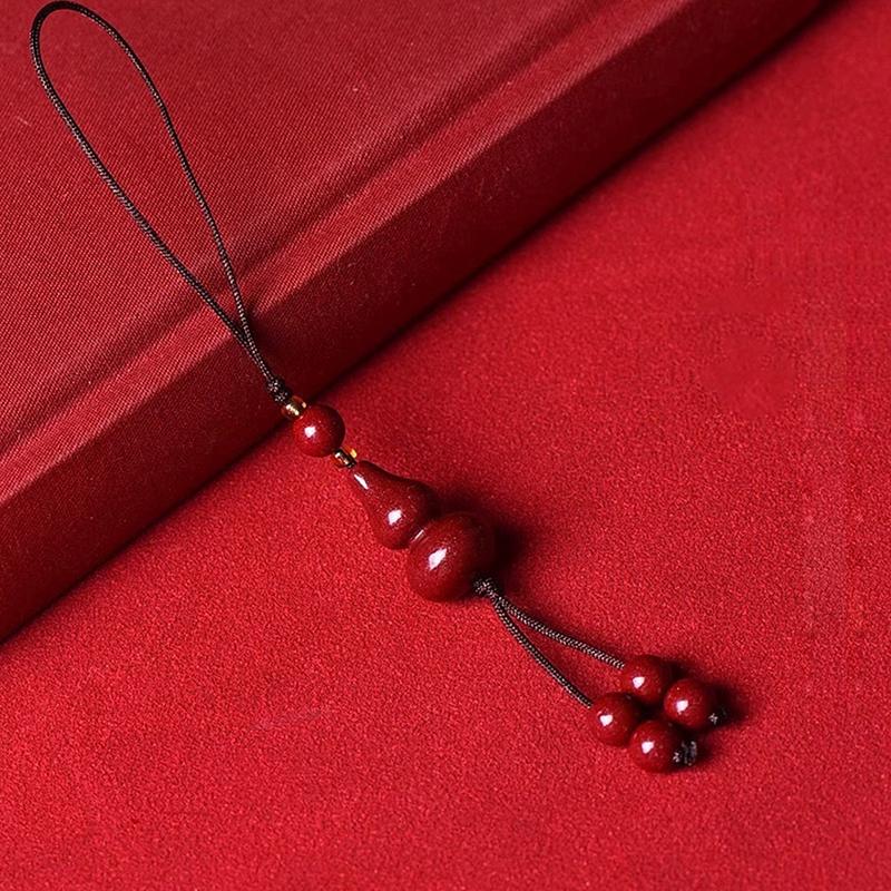 DIY Dekorace Ručně vyráběná čínská cinabaritová tykev Klíčenka na tašky Mobilní telefony Unisex přívěsek Dárek