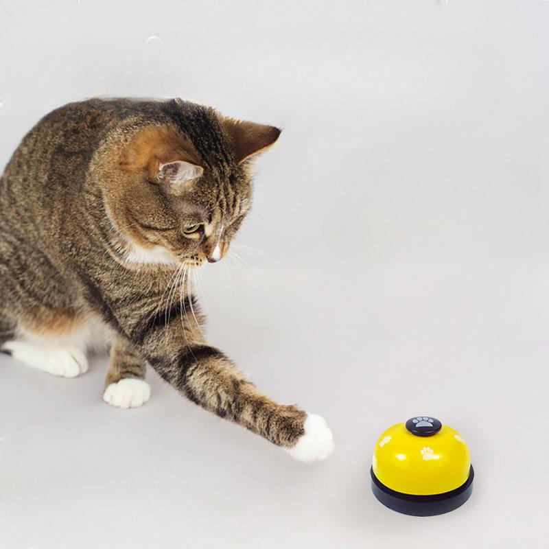 Haustiere läuten die Glocke, um Futter zu bestellen, Hunde- und Katzentrainer-Artefakt, pädagogisches Spielzeug, Essensglocke, Pfotenabdruck-Glocke, Hundespielzeug