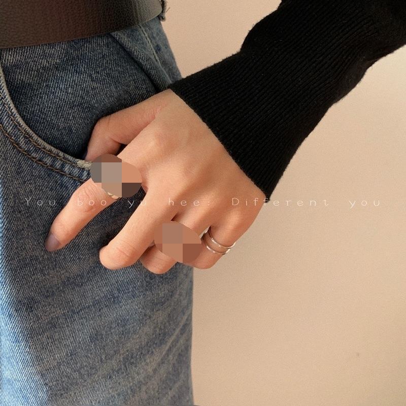 

Женское регулируемое кольцо в стиле хип-хоп панк: Холодный стиль 2025 Нишевый студенческий дизайн Adjustable Open Size