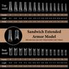 280Pcs Sandwich Dual Forms Nail Extension Upper Mold Coffin Almond Acrylic Top Bottom Molds 14 Sizes Nail Forms