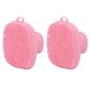 2pcs Silicone Face Scrubber with Hanging Hole Food Grade Water Proof Portable Face Exfoliator Scrubber Pink
