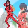 Costume Ladybug Cosplay Kids Adult Jumpsuit Outfits Halloween Christmas Party
