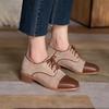 Fashion 2024 Autumn Oxford Women Shoes Genuine Leather Brogues Vintage Lace Up Loafers Casual Retro Shoe for Women Pumps